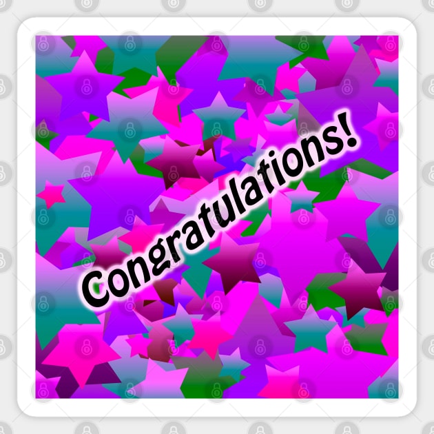 Congratulation Stars Purple Sticker by BlakCircleGirl